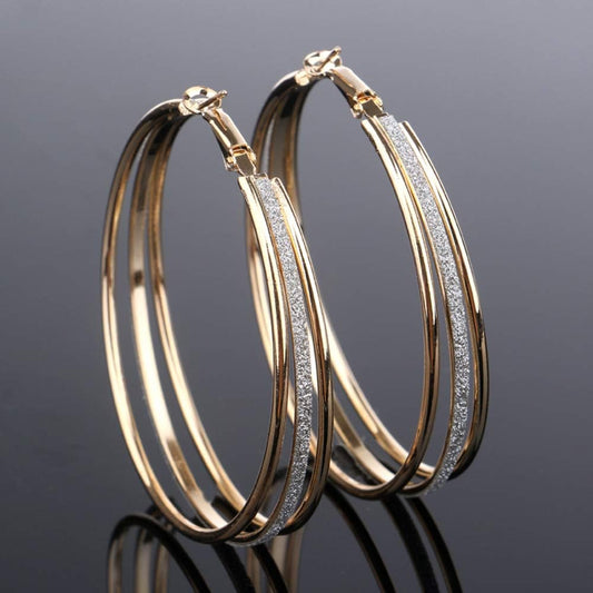 Earrings for Women Mom Women Fashion Frosted Multilayer Round Circle Dangle Earrings Party Jewelry Gift Statement Jewelry