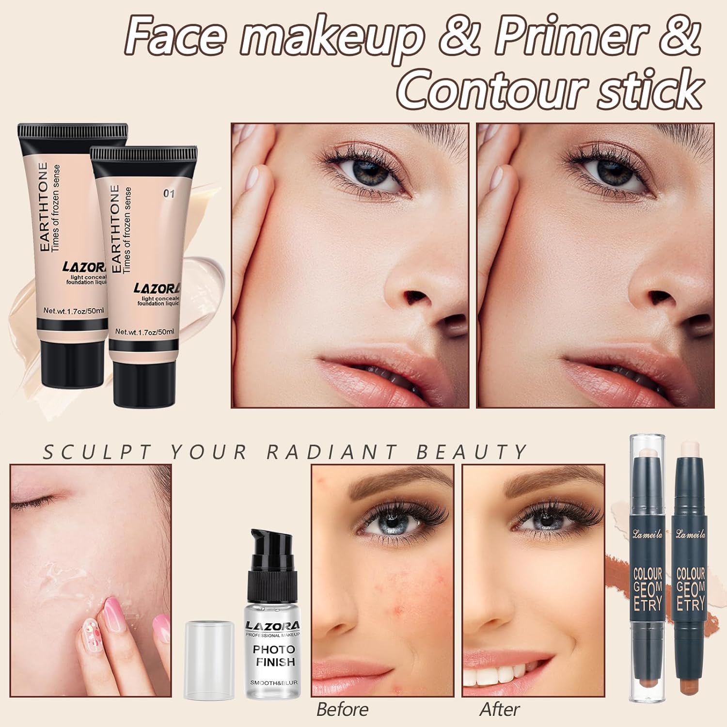 Makeup Kit for Women Full Kit Makeup Sets for Teenagers Makeup Gift Set for Women Teen Girls Includes 18 Colors Eyeshadow Palette Foundation Make Up Sets for Beginners